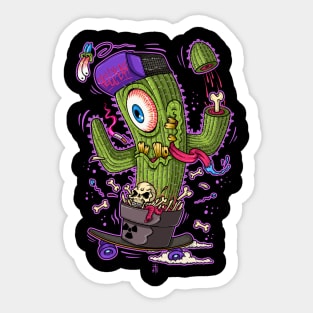 skater cactus Sticker